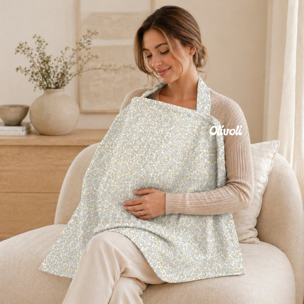 Olivoli Signature Nursing Cover - Fleur Ciel