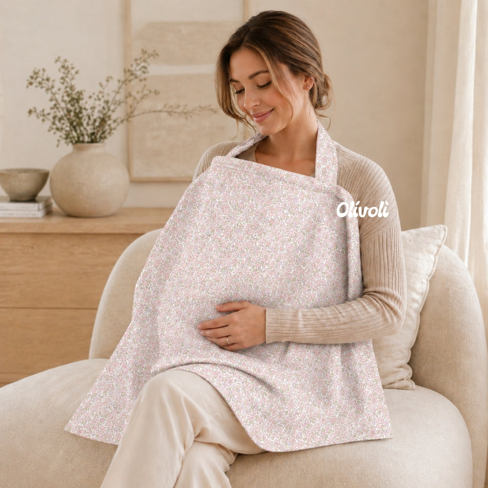 Olivoli Signature Nursing Cover - Fleur Rosee