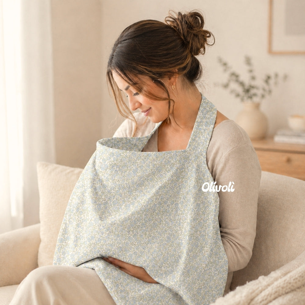 Olivoli Signature Nursing Cover - Fleur Ciel