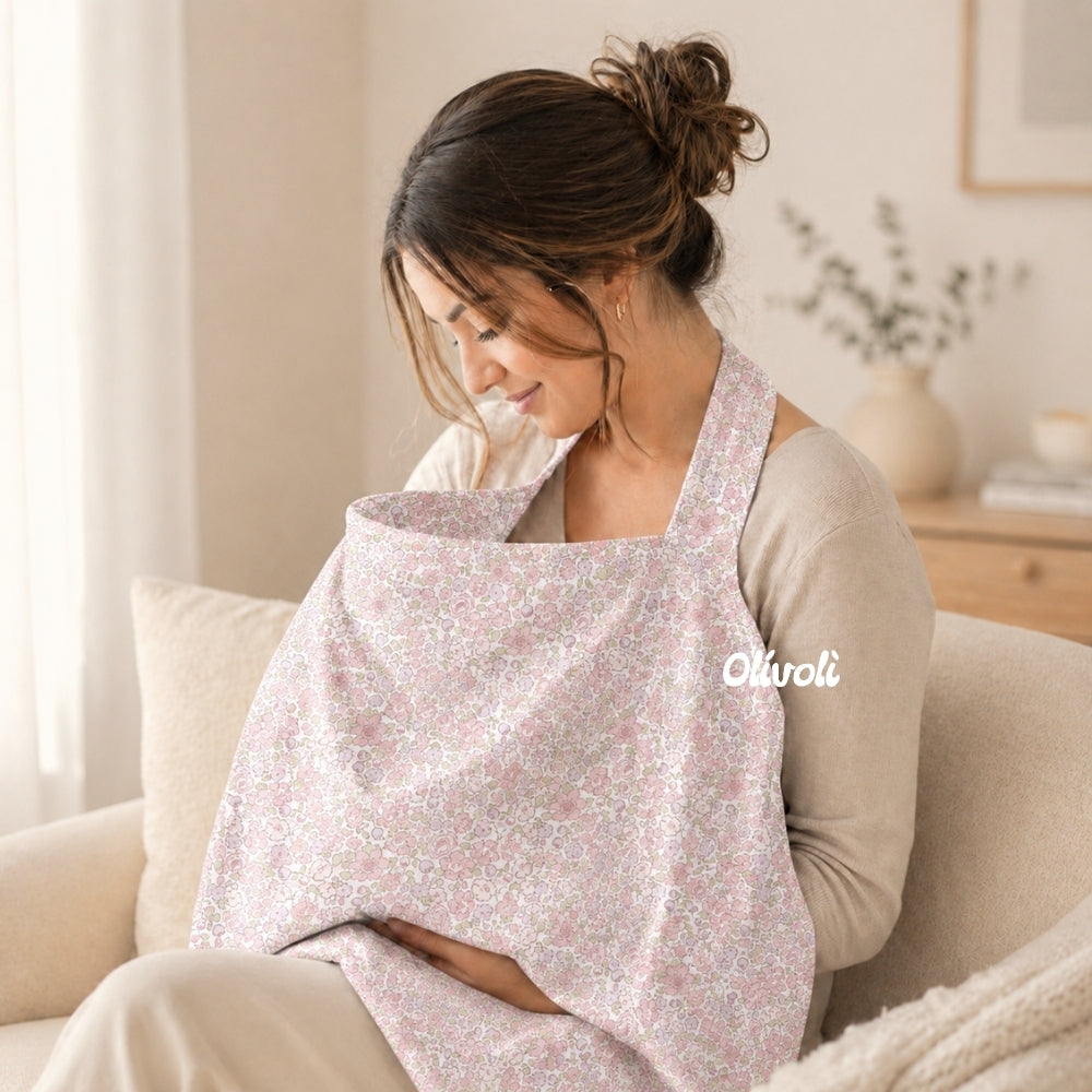 Olivoli Signature Nursing Cover - Fleur Rosee