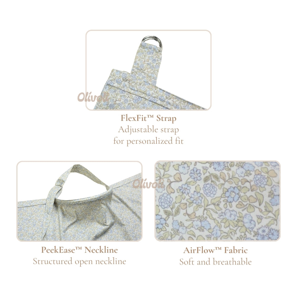 Olivoli Signature Nursing Cover - Fleur Ciel