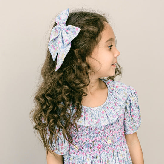 Leaf Lili Whispering Meadow Kids Hair Accessories - Long Tail Hair Bow