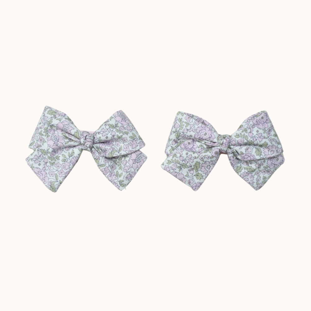 Leaf Lili Whispering Meadow Kids Hair Accessories - Medium Classic Tail Bow Set