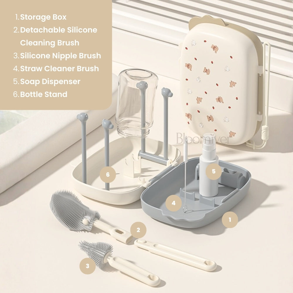 Bloomiver Portable Drying Rack and Bottle Cleaning Kit