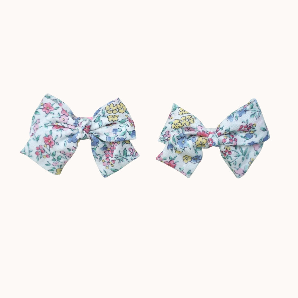 Leaf Lili Whispering Meadow Kids Hair Accessories - Medium Classic Tail Bow Set