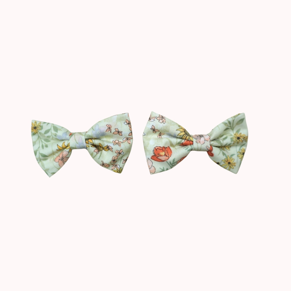 Leaf Lili Whispering Meadow Kids Hair Accessories - Medium Classic Bow Set