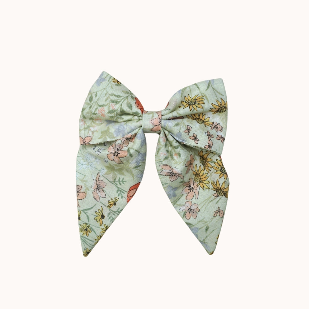 Leaf Lili Whispering Meadow Kids Hair Accessories - Long Tail Hair Bow